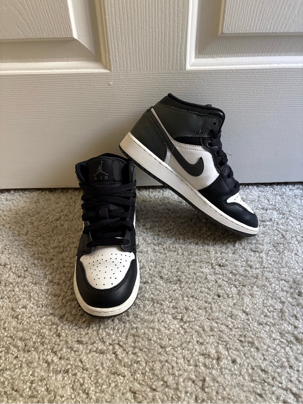 Jordan Kids' High-Top Sneakers - Black and White